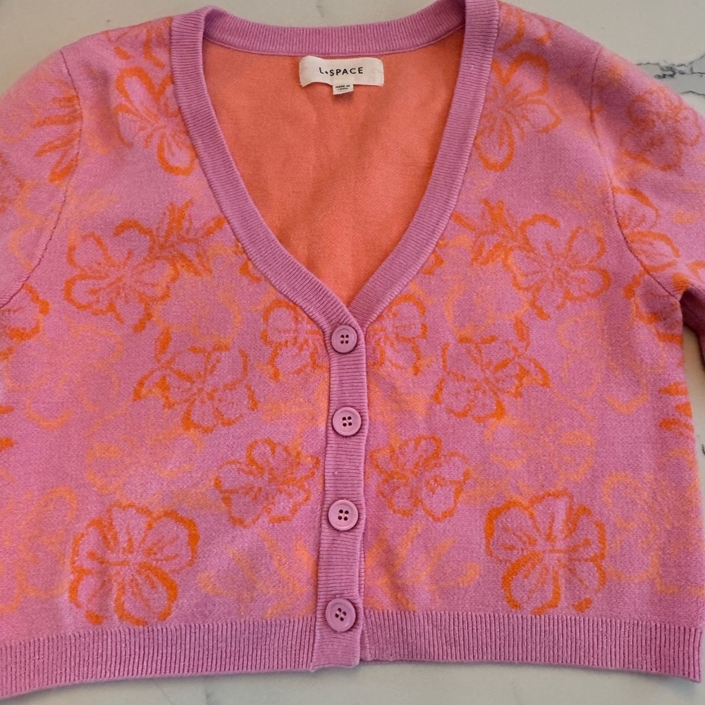L*Space Spring Fling Button Up Sweater - Picture 4 of 5